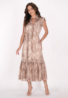 Jurk Dames Bruin Veelkleurig - maat