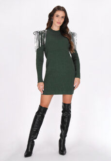 Jurk Dames donkergroen - XS/S