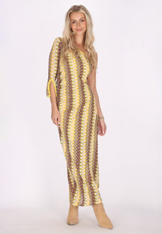 Jurk Dames Geel veelkleurig - S