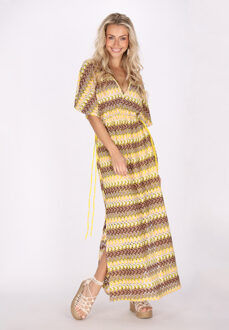 Jurk Dames Geel veelkleurig - S