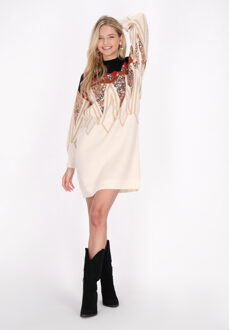 Jurk Dames Rood Veelkleurig - maat