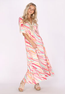 Jurk Dames Roze Veelkleurig