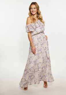 Jurk Dames wit lila Wit/Roos - M