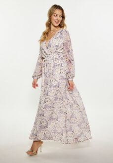 Jurk Dames wit lila Wit/Roos - M