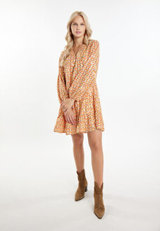 Jurk Dames Wol Wit Veelkleurig Gebroken wit - M