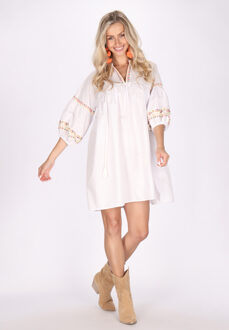 Jurk Dames wolwit Gebroken wit - S