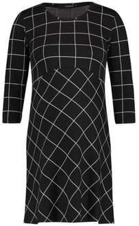 Jurk Easy Grid - Black - Maat XL