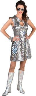Jurk Hologram Zilver Dames Zilver - Grijs