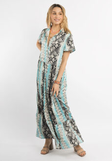 jurk korte mouw maxi gaya Blauw - S