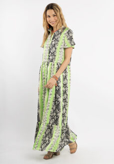 jurk korte mouw maxi gaya Groen - S