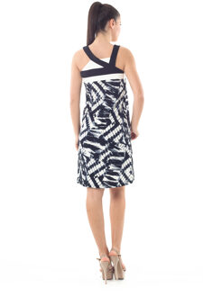 Jurk met banddetail Zwart