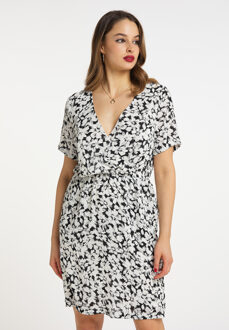 jurk met bloemenpatroon tylin - maat Zwart/wit