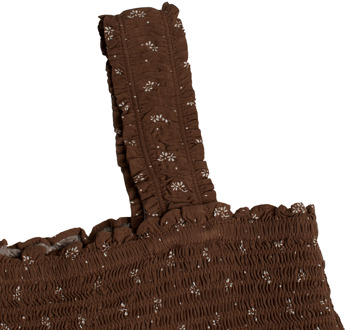 Jurk met gerimpelde riem 813625 voor meisjes Bruin - 12J / 152cm