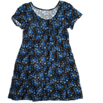 Jurk met knoopsluiting 786791 meisjes Zwart - 4-5J / 104-110cm