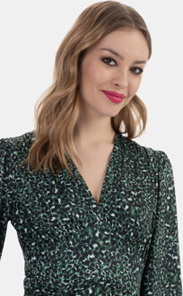 jurk met lange mouwen Groen - XS