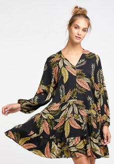 jurk met lange mouwen hoona Zwart - XL