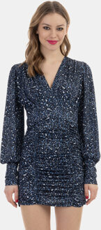 jurk met lange mouwen - maat Blauw