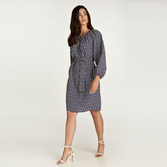 Jurk met riem en zakken Navy