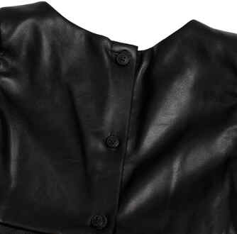 Jurk van imitatieleer met bijpassend slipje 783401 voor babymeisjes Zwart