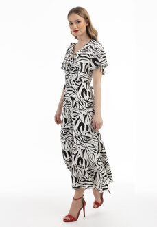jurk - zebraprint caneva - maat Zwart/wit