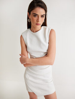 JURKEN Boven knielengte Polokraag Jurk Wit