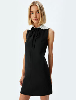 JURKEN Boven knielengte Vorm A Jurk Zwart