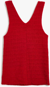 JURKEN Knielengte Gilet-jurk Jurk Rood