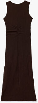 JURKEN Midi-jurk Mouwloos Draped Bruin