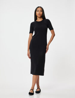 JURKEN Midi-lengte Bodycon-jurk Jurk Zwart