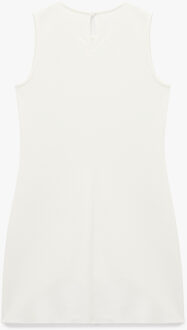 JURKEN Mini-jurk Mouwloos Strass Ecru