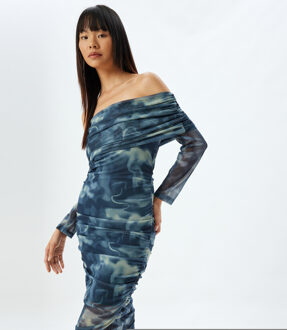 JURKEN Mini-lengte gedrapeerd Jurk Navy