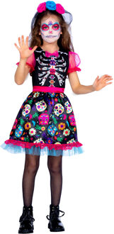 Jurkje Dead Of The Dead Meisjes Skeleton Flowers Multikleur - Print