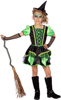 Jurkje Heks Groen Kind Kort Luxe