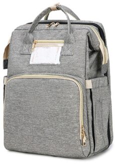 Jusanbaby Luiertas Rugzak Voor Mom Baby Bed Wieg Waterdichte Lightwieght Rits Solid Goede Donkergrijs