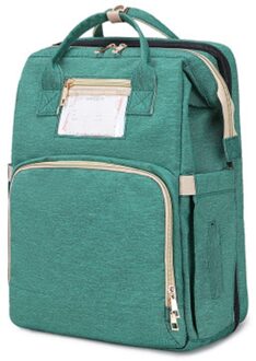 Jusanbaby Luiertas Rugzak Voor Mom Baby Bed Wieg Waterdichte Lightwieght Rits Solid Goede Licht Groen