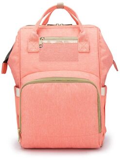 Jusanbaby Luiertas Rugzak Voor Mom Baby Bed Wieg Waterdichte Lightwieght Rits Solid Goede Roze