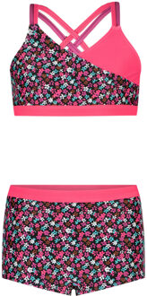 Just Beach Meisjes bikini crossback - Bloemen - Maat 110/116