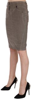 Just Cavalli Corduroy Kokerrok Grijs