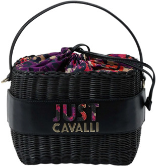 Just Cavalli Gevlochten Logo Emmer Tas Just Cavalli , Black , Dames - ONE Size