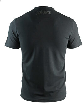 Just Cavalli Gewoon Cavalli zwart T-shirt met slangenlogo - maat M