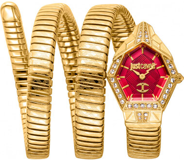 Just Cavalli JC1L304M0035 Dames Signature Slangenhorloge Goud