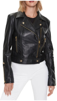 Just Cavalli Leather Jackets Just Cavalli , Black , Dames - 3Xs,2Xs