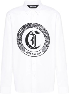 Just Cavalli Shirts Just Cavalli , White , Heren - 2Xl,Xl,L,M,S