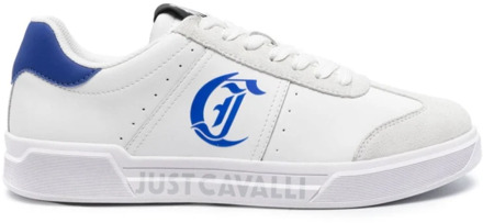 Just Cavalli Witte Leren Sneakers Just Cavalli , White , Heren - 43 Eu,45 Eu,40 Eu,42 Eu,41 EU