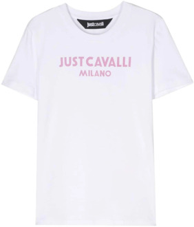 Just Cavalli Witte Logo T-shirt Just Cavalli , White , Dames - L,M,S,Xs