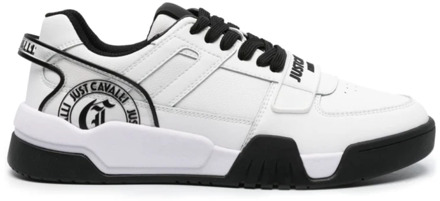 Just Cavalli Witte Sneakers met Korrelig Leer Just Cavalli , White , Heren - 44 Eu,43 Eu,42 Eu,45 Eu,41 EU