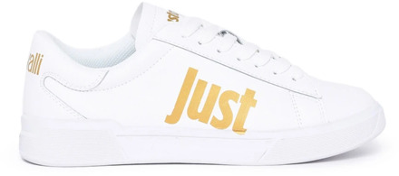Just Cavalli Witte Sneakers voor een Stijlvolle Look Just Cavalli , White , Dames - 38 EU