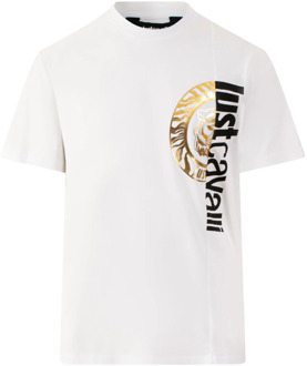 Just Cavalli Witte T-shirt en Polo Collectie Just Cavalli , White , Heren - 2Xl,M,S,Xs,3Xl