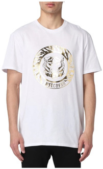 Just Cavalli Witte T-shirt en Polo Collectie Just Cavalli , White , Heren - 2Xl,Xl,L,M,S,Xs,3Xl