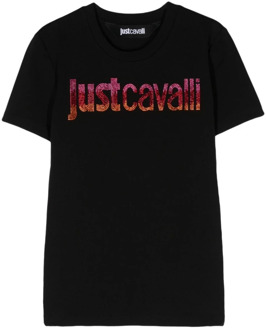 Just Cavalli Zwart Logo T-shirt Just Cavalli , Black , Dames - L,M,S,Xs